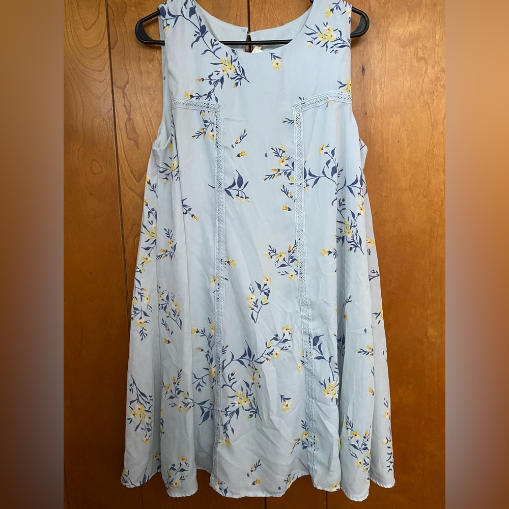 Blue floral dress L